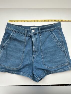 Madewell Classic High-Rise Blue Denim Shorts